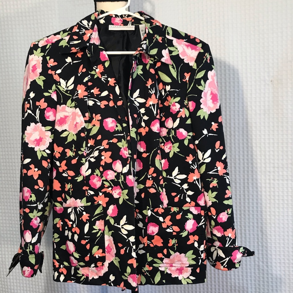 First Issue/ Liz Claiborne Floral Lined Jacket